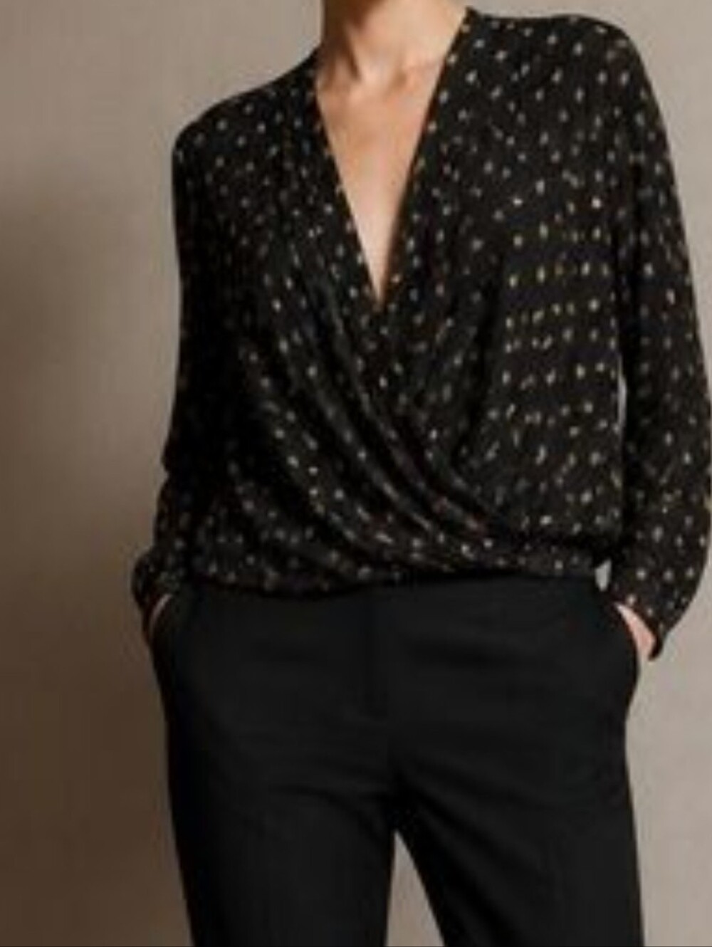 Anne Klein Wrap Blouse